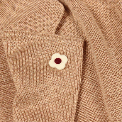 ニット ジャケット コットン ライトブラウン ラルディーニ アウター LARDINI