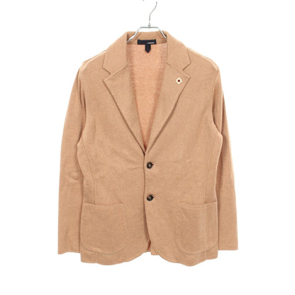 ニット ジャケット コットン ライトブラウン ラルディーニ アウター LARDINI