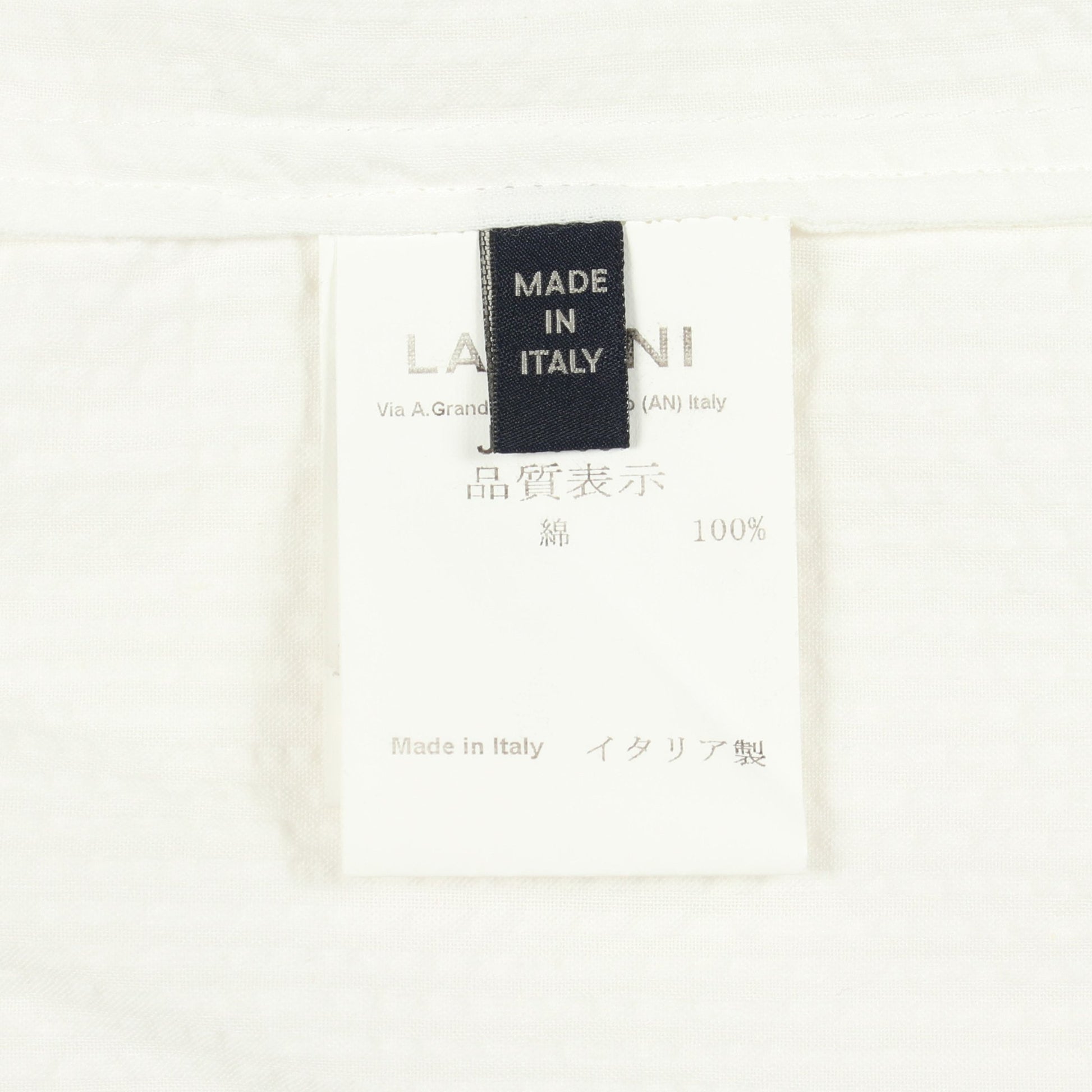 シアサッカー ソリッド3Bシャツ テーラードジャケット コットン ホワイト ラルディーニ アウター LARDINI