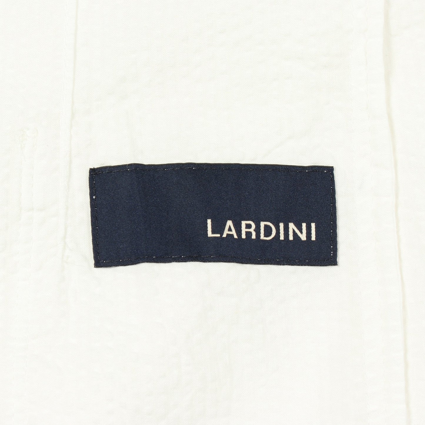 シアサッカー ソリッド3Bシャツ テーラードジャケット コットン ホワイト ラルディーニ アウター LARDINI