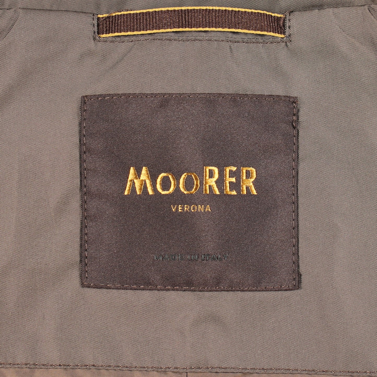 ダブルブレスト ステンカラーコート ダークブラウン ムーレー アウター MOORER