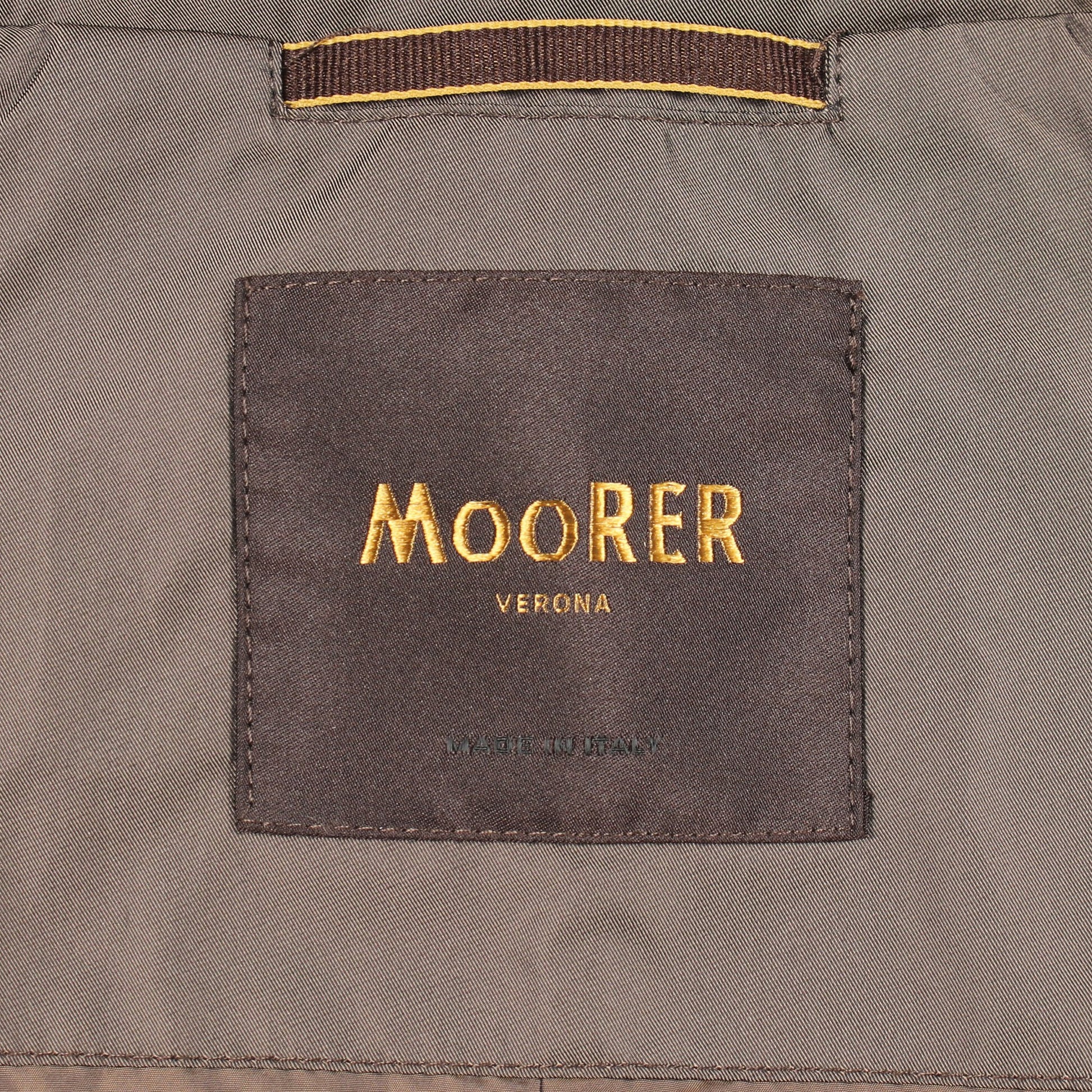 ダブルブレスト ステンカラーコート ダークブラウン ムーレー アウター MOORER