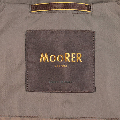 ダブルブレスト ステンカラーコート ダークブラウン ムーレー アウター MOORER