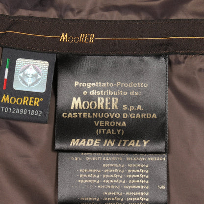ダブルブレスト ステンカラーコート ダークブラウン ムーレー アウター MOORER