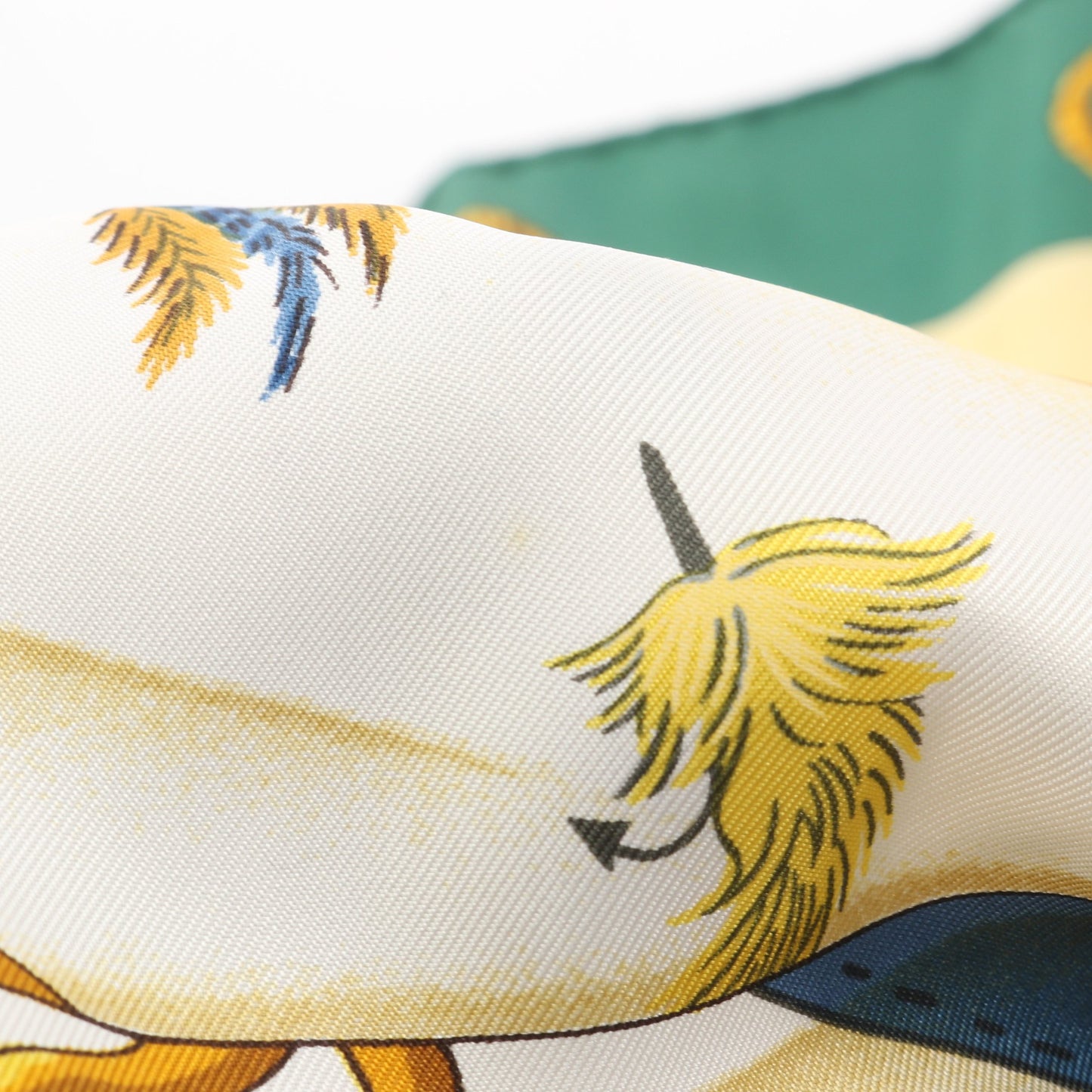カレ90 Soleil de Soie スカーフ シルク グリーン マルチカラー エルメス 財布・小物 HERMES