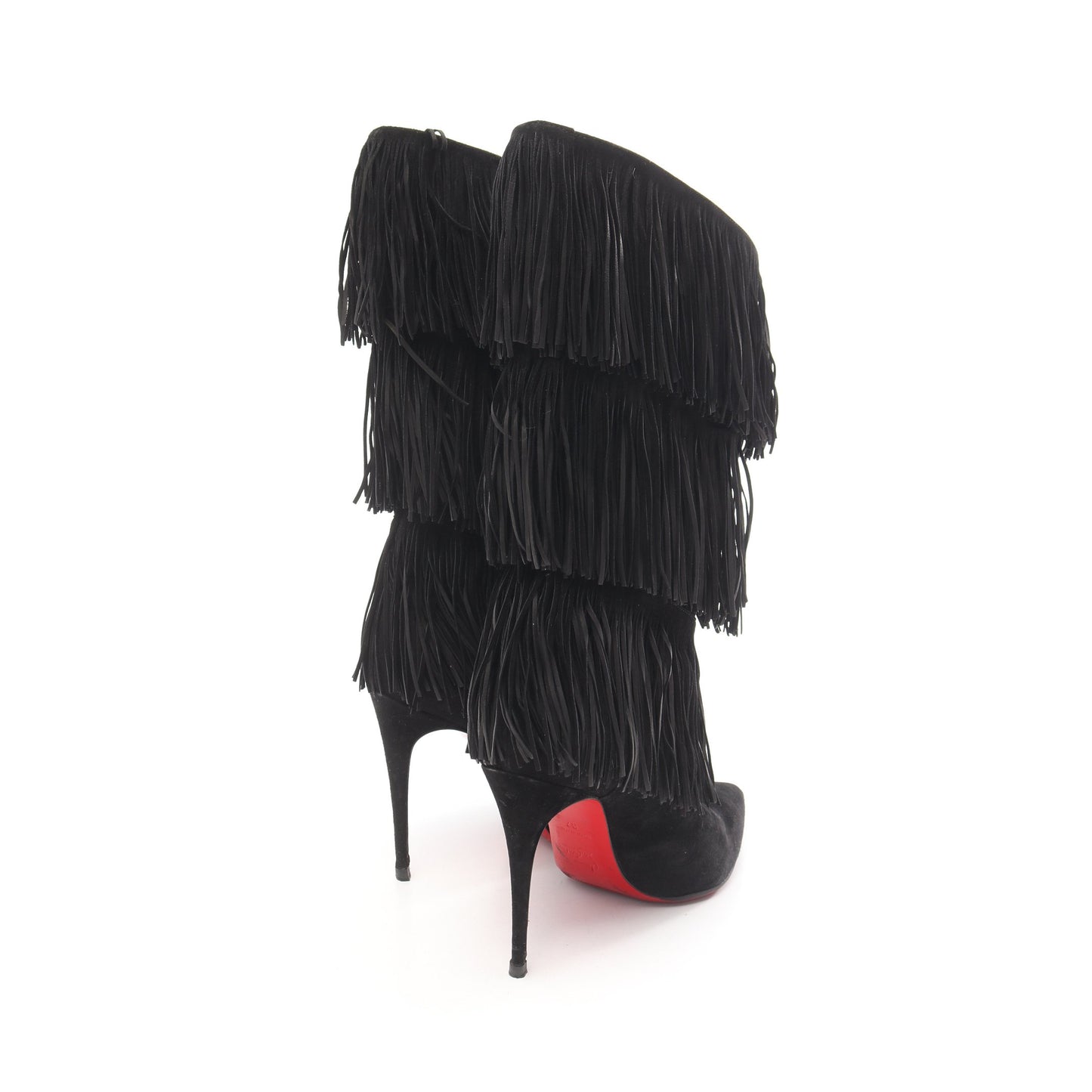 フリンジ ブーツ スエード ブラック クリスチャンルブタン シューズ Christian Louboutin