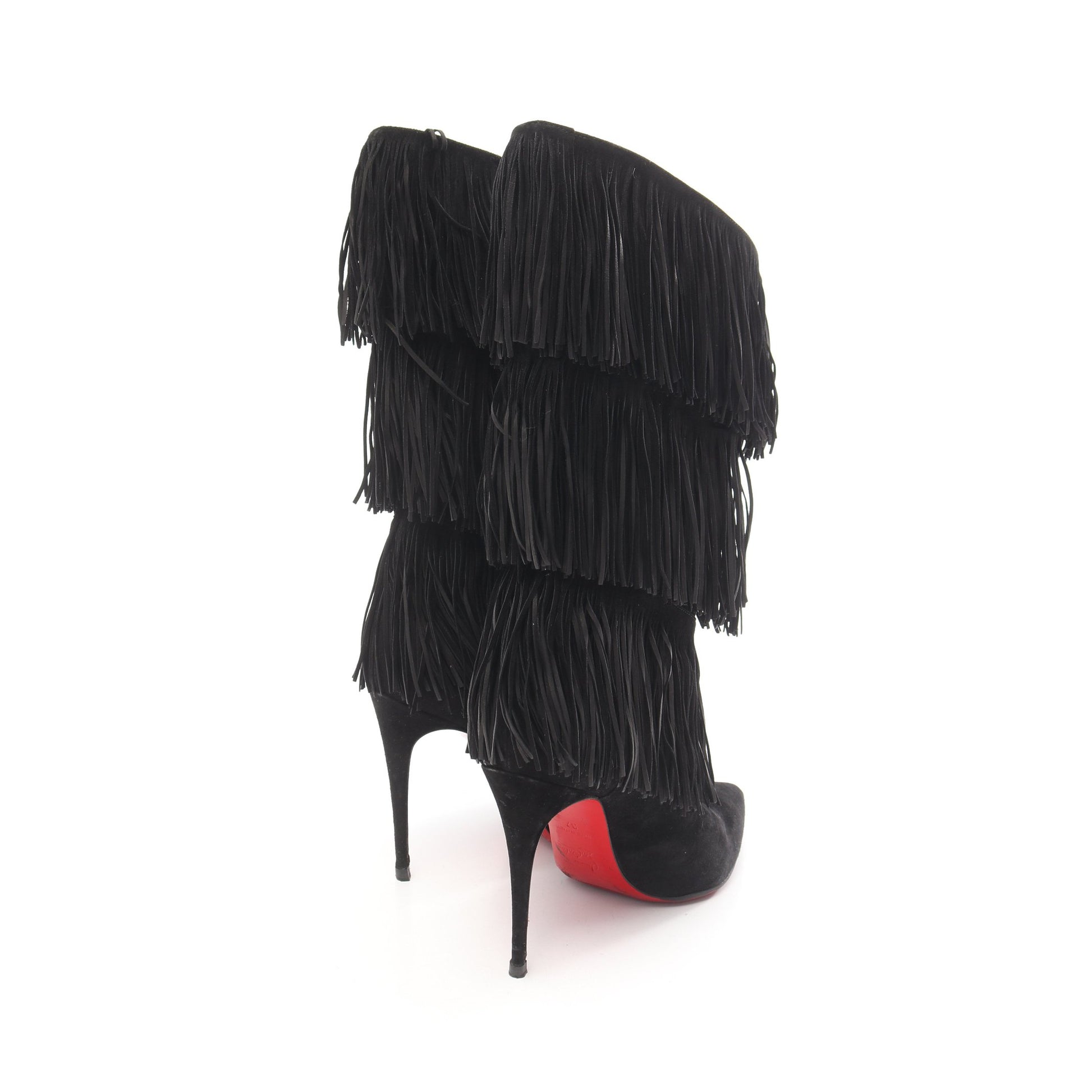 フリンジ ブーツ スエード ブラック クリスチャンルブタン シューズ Christian Louboutin
