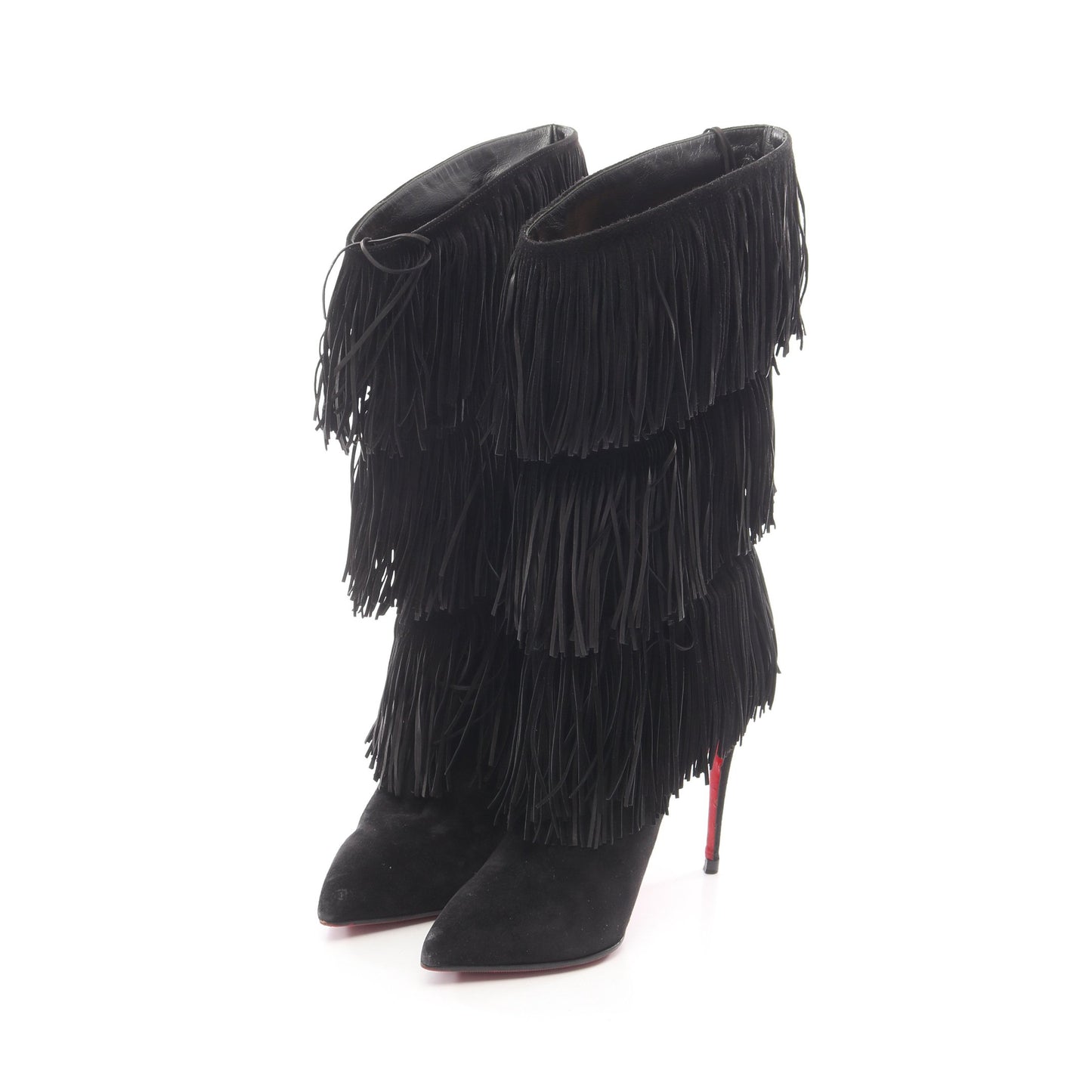 フリンジ ブーツ スエード ブラック クリスチャンルブタン シューズ Christian Louboutin