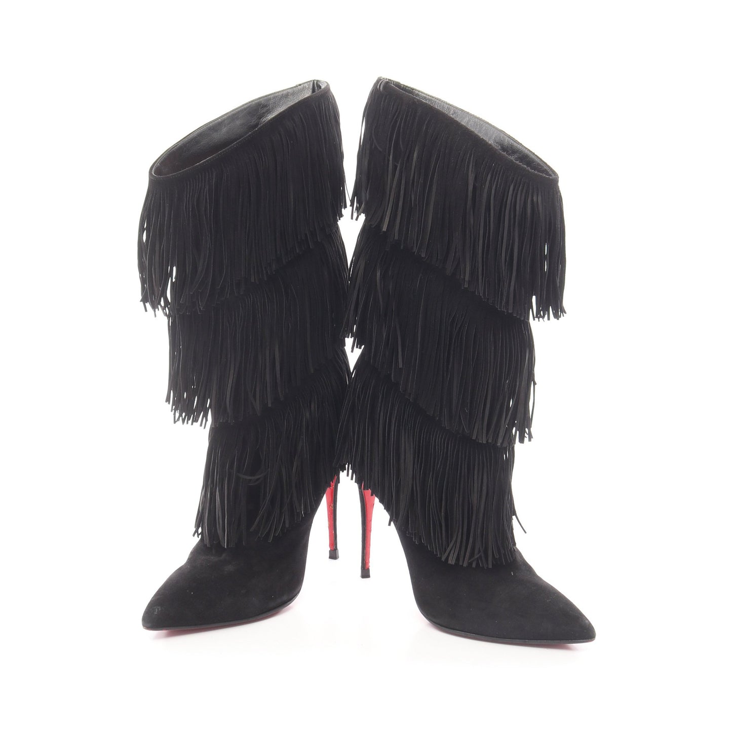 フリンジ ブーツ スエード ブラック クリスチャンルブタン シューズ Christian Louboutin