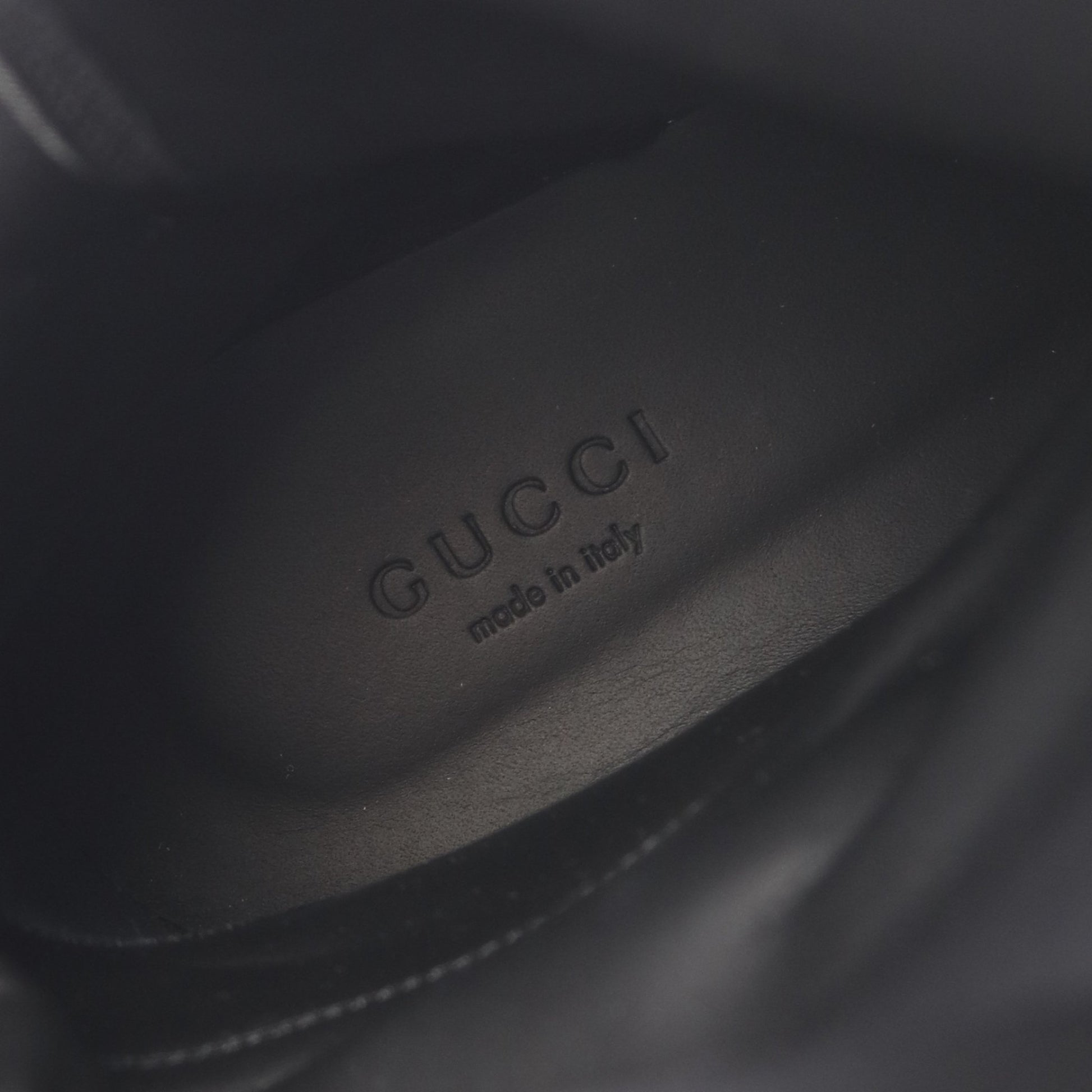 ロゴ ロング ブーツ レザー ブラック グッチ シューズ GUCCI