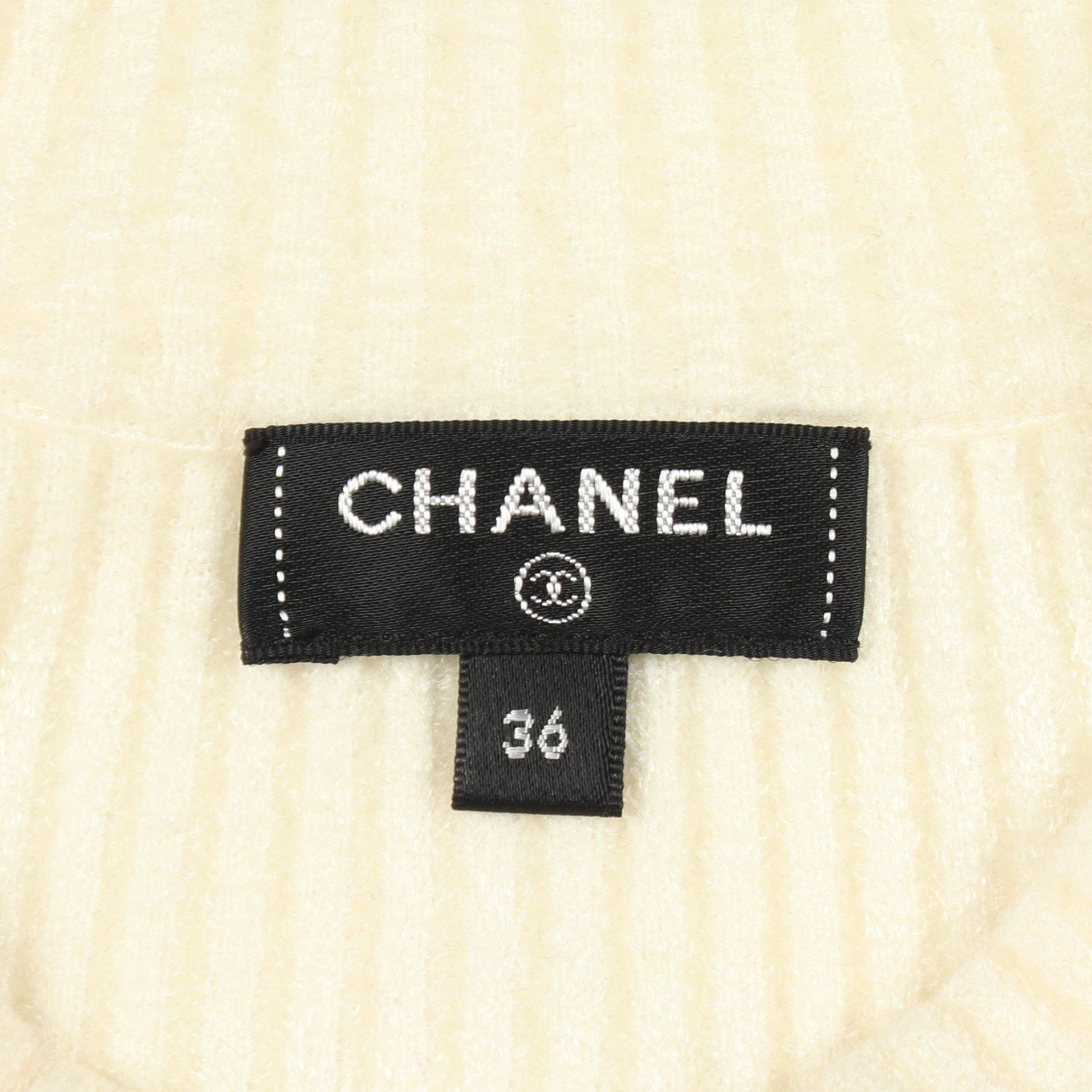 ココマークボタン 切替 ワンピース ウール オフホワイト ブラック シャネル ワンピース CHANEL