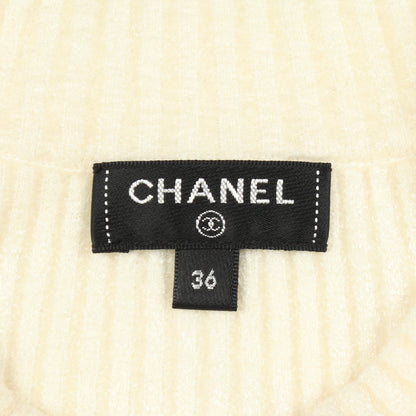 ココマークボタン 切替 ワンピース ウール オフホワイト ブラック シャネル ワンピース CHANEL