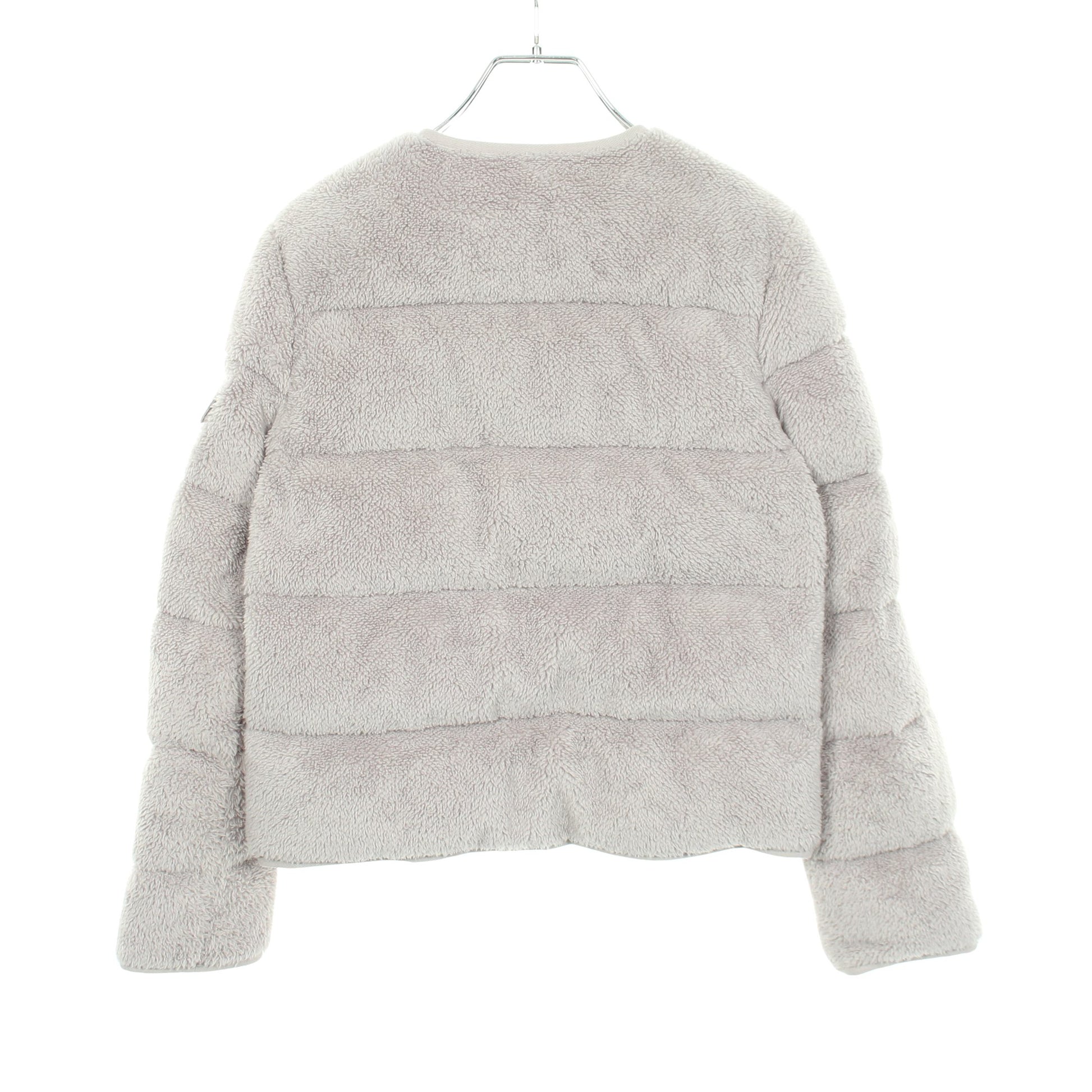 FLOYRAC ボア ノーカラー ダウンジャケット グレー モンクレール アウター MONCLER
