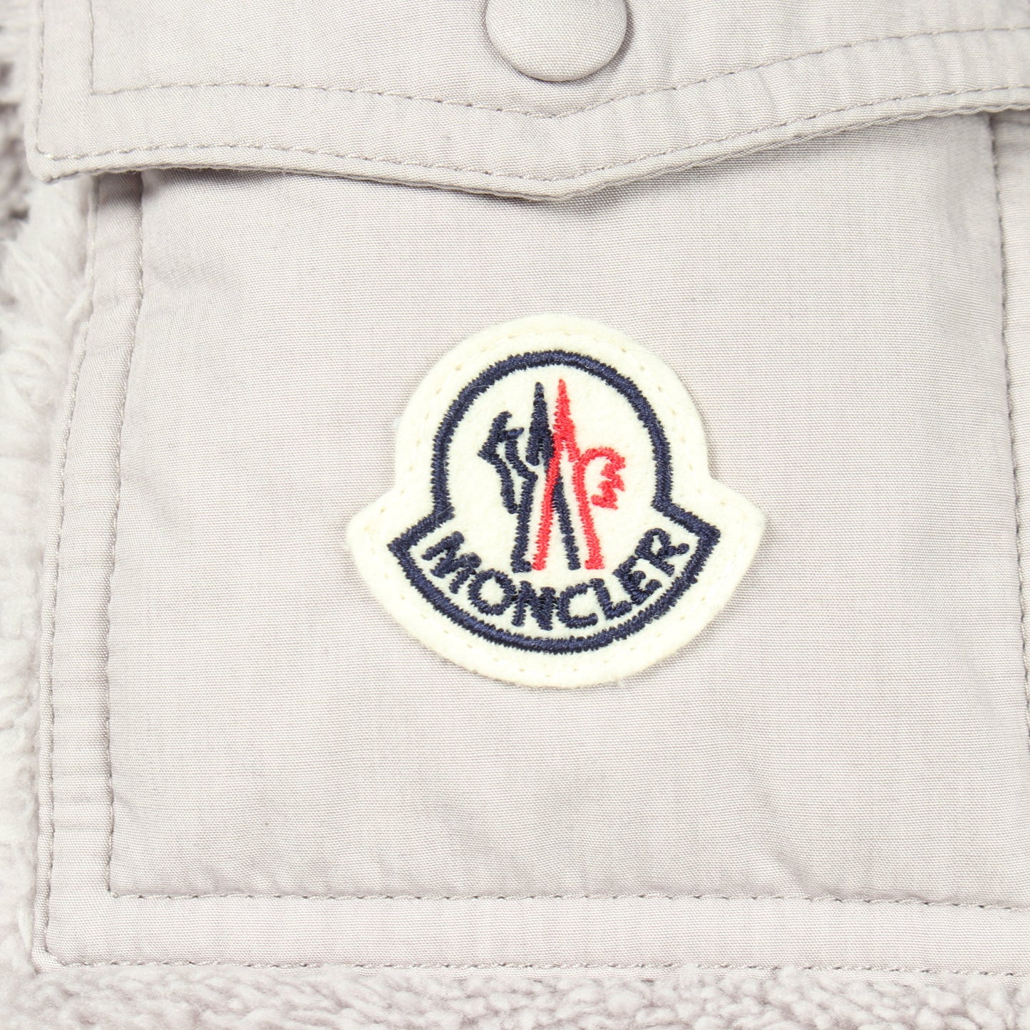 FLOYRAC ボア ノーカラー ダウンジャケット グレー モンクレール アウター MONCLER