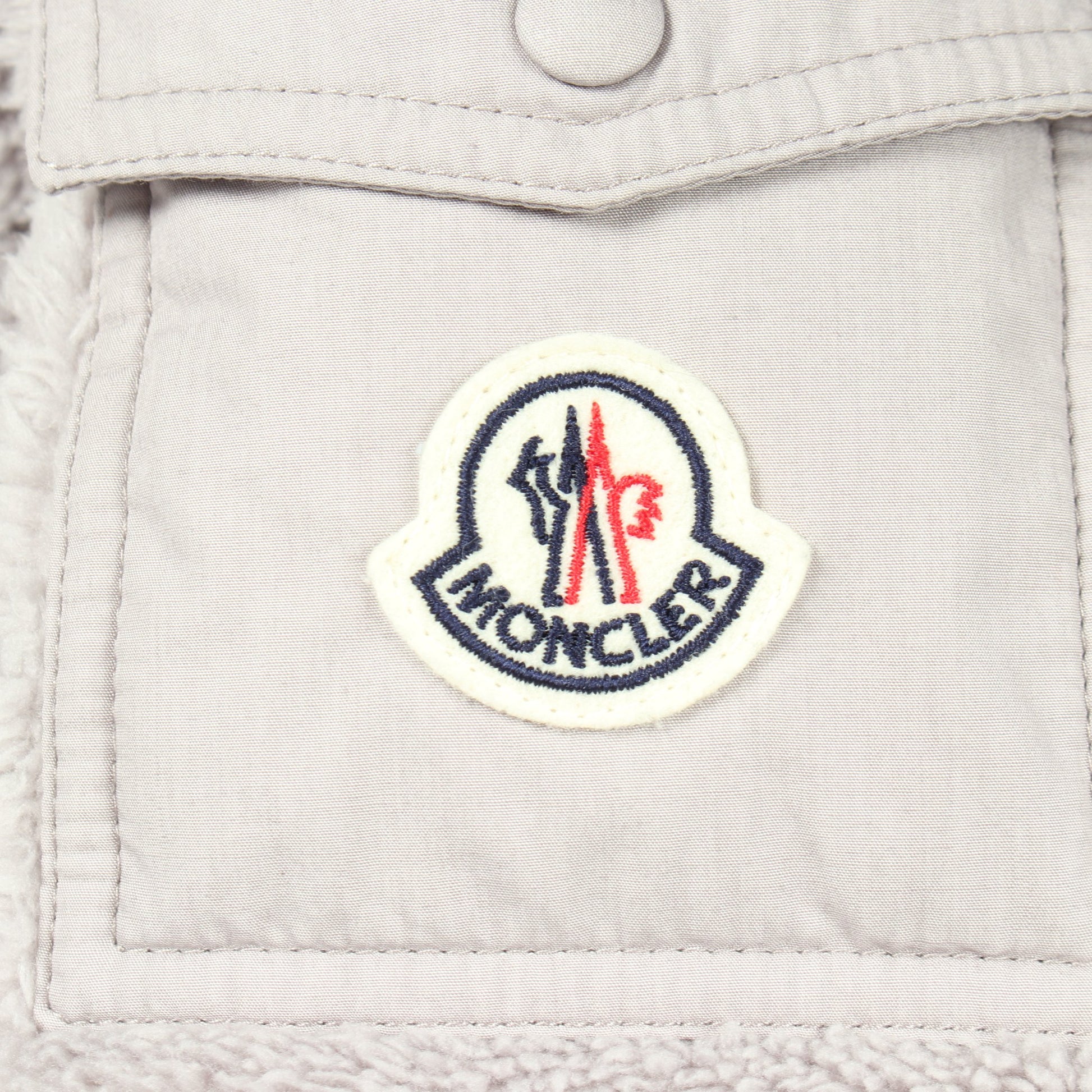 FLOYRAC ボア ノーカラー ダウンジャケット グレー モンクレール アウター MONCLER
