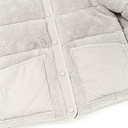 FLOYRAC ボア ノーカラー ダウンジャケット グレー モンクレール アウター MONCLER