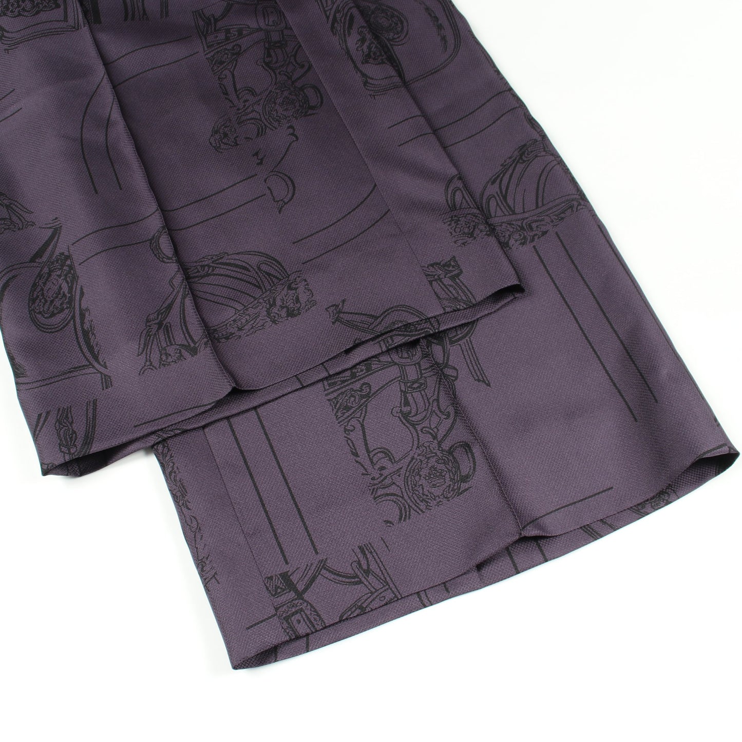 EN DESORDRE FINESSE ツイルレーヌ パンツ パープル パンツ シルク パープル エルメス ボトムス HERMES