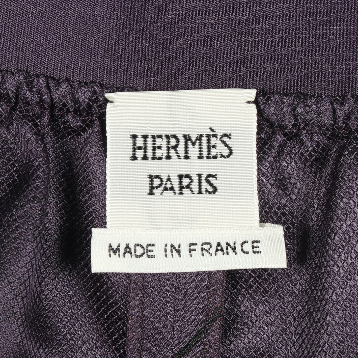 EN DESORDRE FINESSE ツイルレーヌ パンツ パープル パンツ シルク パープル エルメス ボトムス HERMES