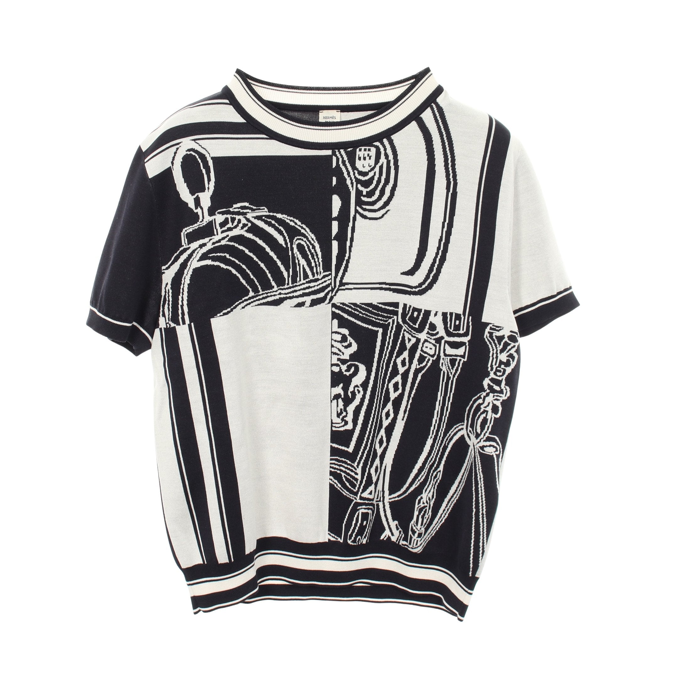 ひ*り様 HERMES ブラック ホワイト スヌード　アンゴラ EN DESORDRE FINESSE ニット シルク ホワイト ネイビー エルメス – RECLO