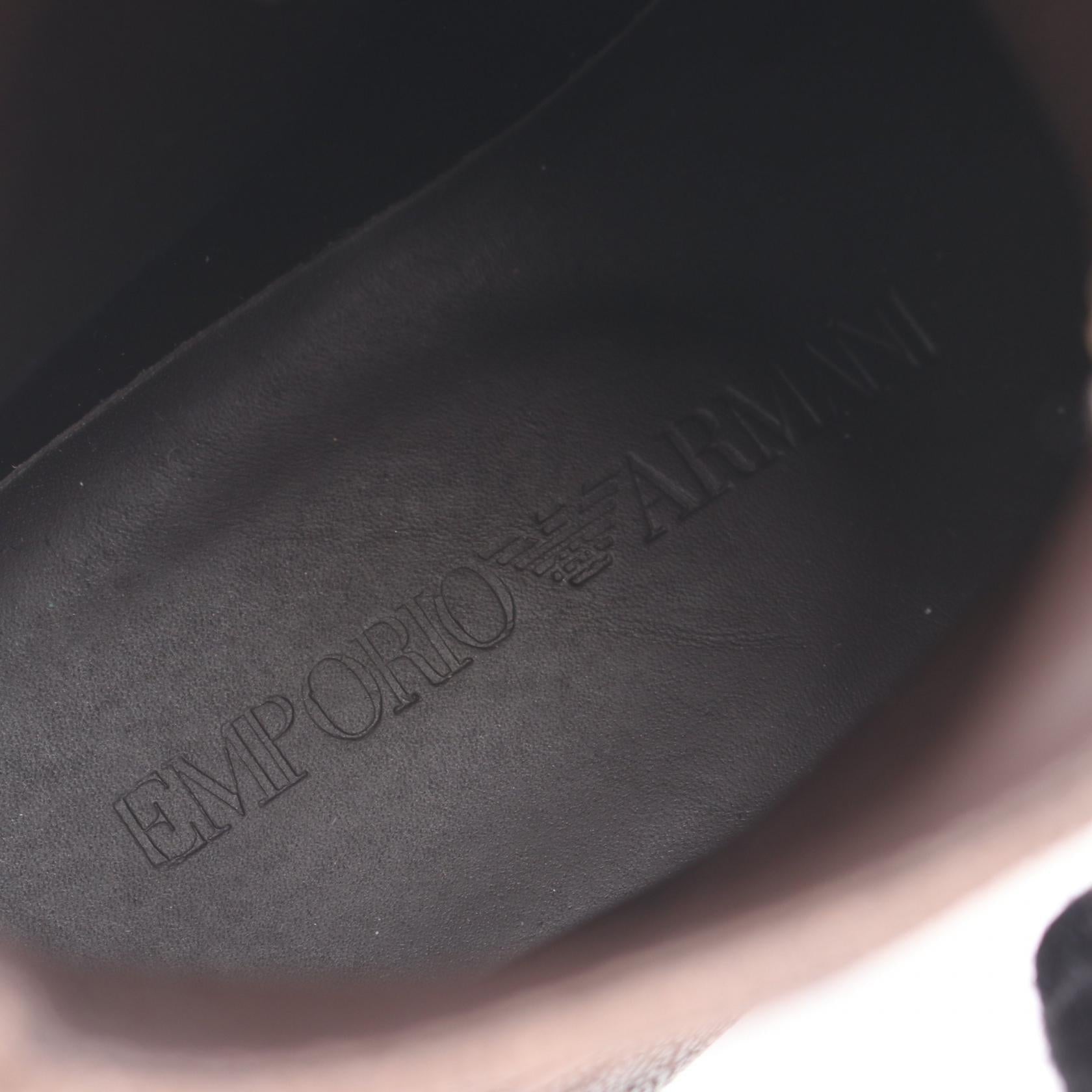 コンバット ブーツ レザー ダークブラウン エンポリオアルマーニ シューズ EMPORIO ARMANI
