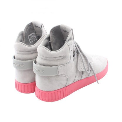 TUBULAR INVADER STRAP ハイカットスニーカー スエード ライトグレー ピンク アディダス シューズ adidas