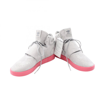 TUBULAR INVADER STRAP ハイカットスニーカー スエード ライトグレー ピンク アディダス シューズ adidas