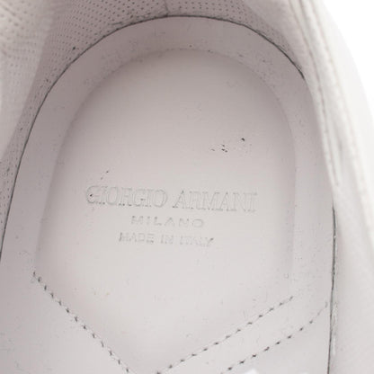 スリッポン スニーカー レザー ファブリック ホワイト ジョルジオアルマーニ シューズ GIORGIO ARMANI