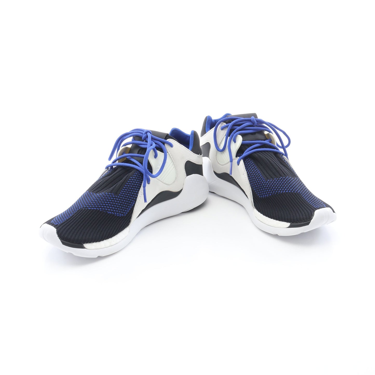 QR KNIT RUN スニーカー ニットファブリック スエード ブラック ブルー ワイスリー シューズ Y-3