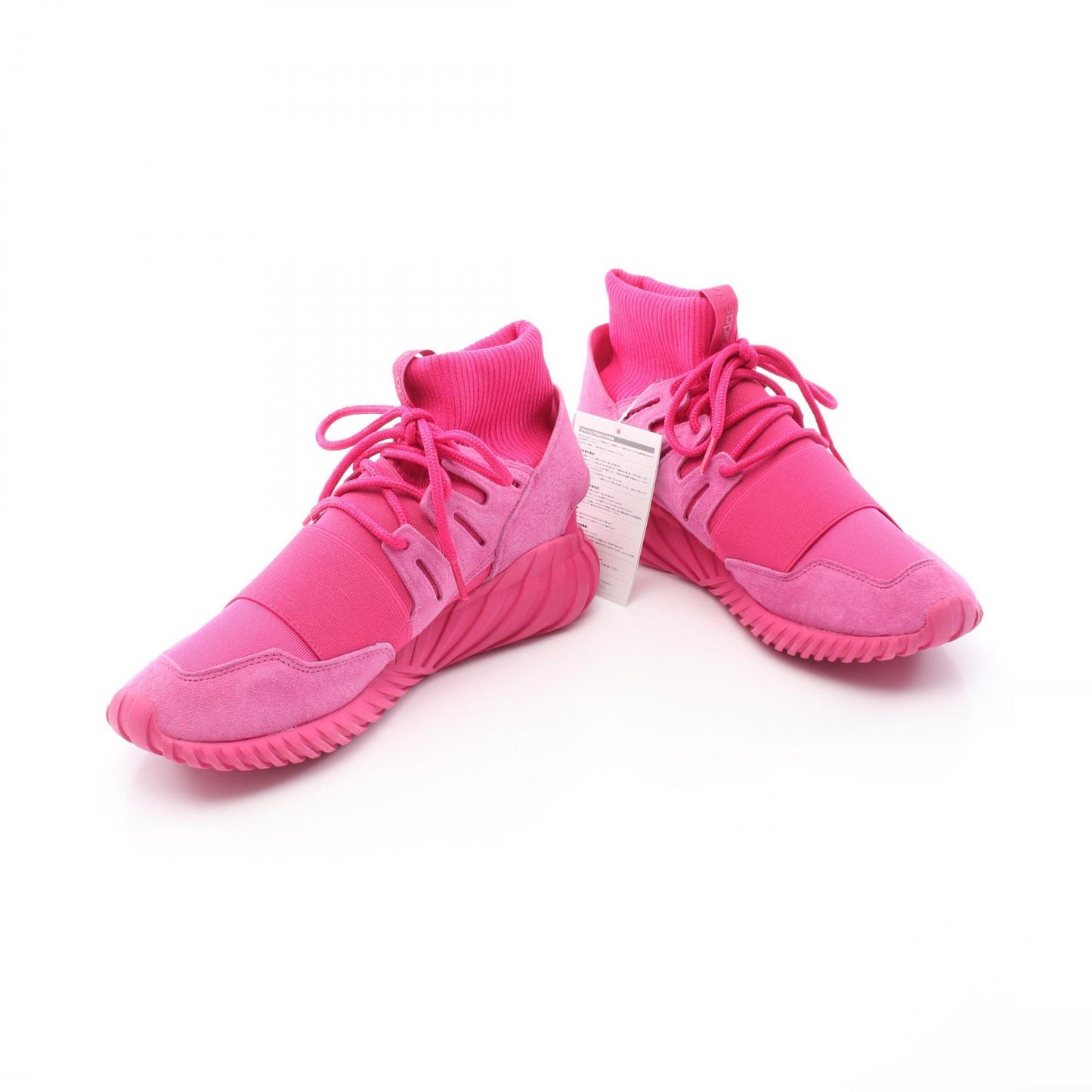 TUBULAR DOOM ハイカットスニーカー ニットファブリック スエード ピンク アディダス シューズ adidas