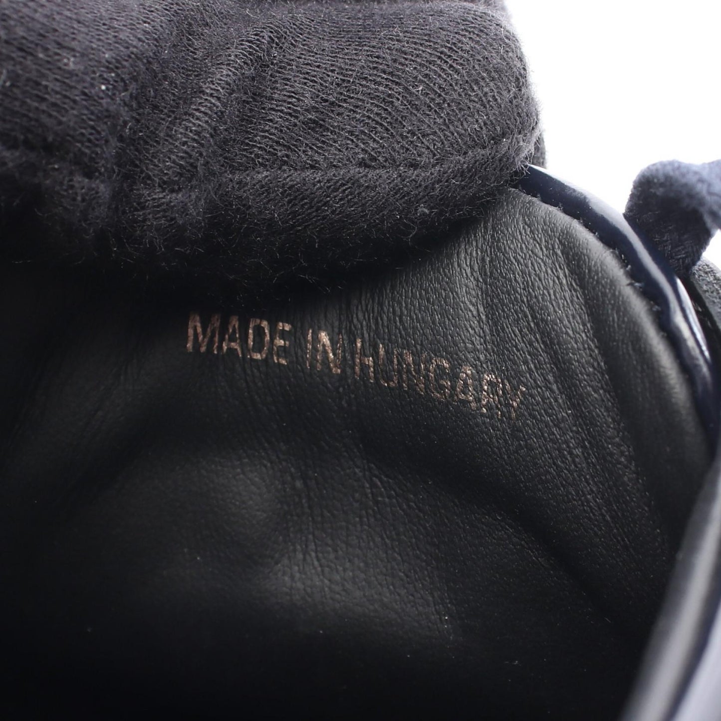 スニーカー レザー ファブリック ダークネイビー グレー エンポリオアルマーニ シューズ EMPORIO ARMANI