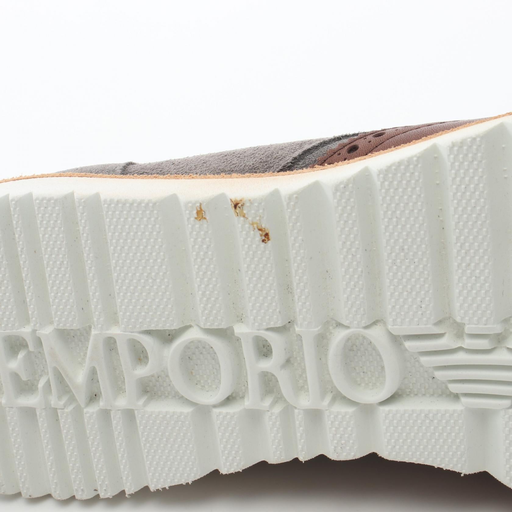 チャッカ ブーツ スエード レザー グレー ブラウン エンポリオアルマーニ シューズ EMPORIO ARMANI