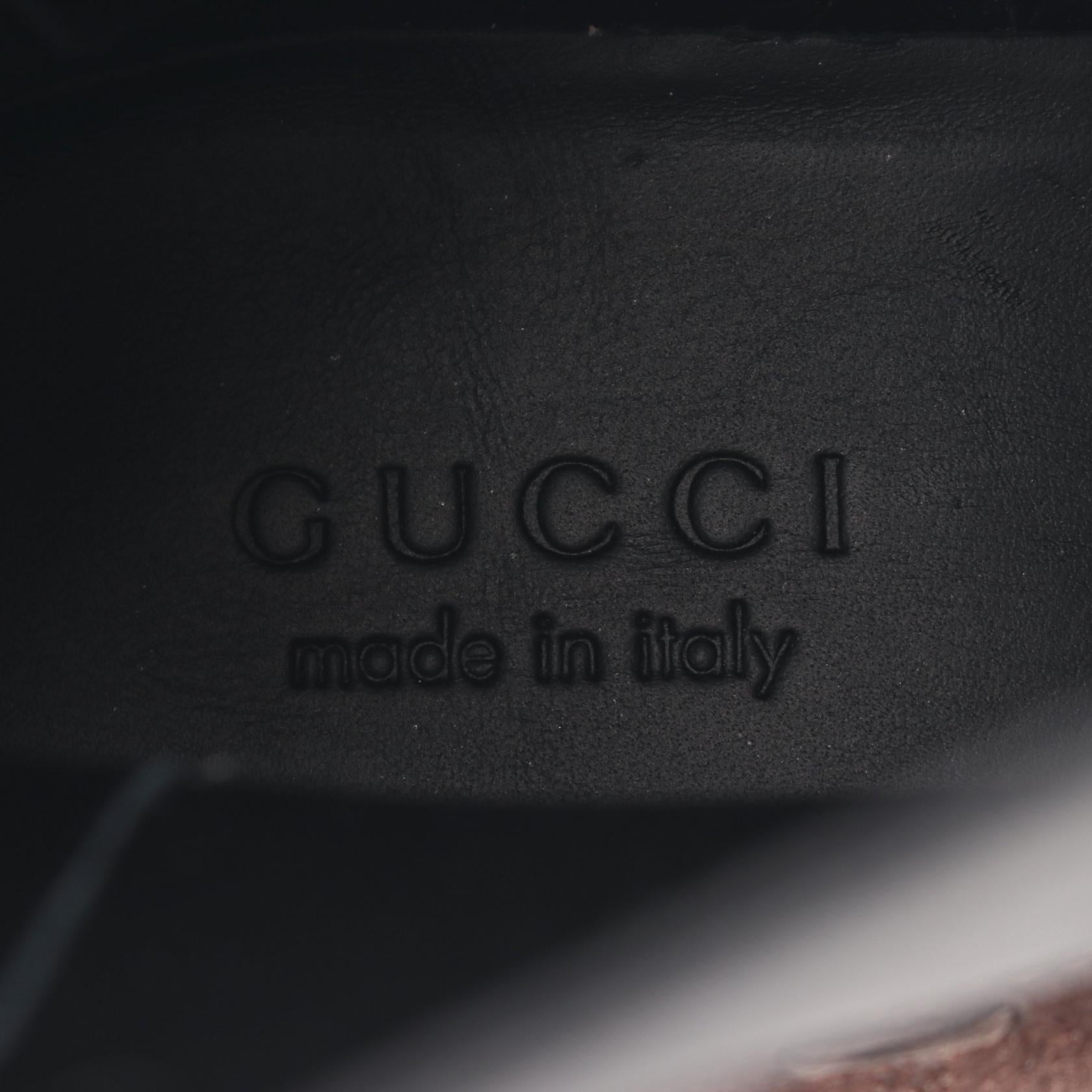 サイドゴアブーツ スエード ダークブラウン ブラック グッチ シューズ GUCCI