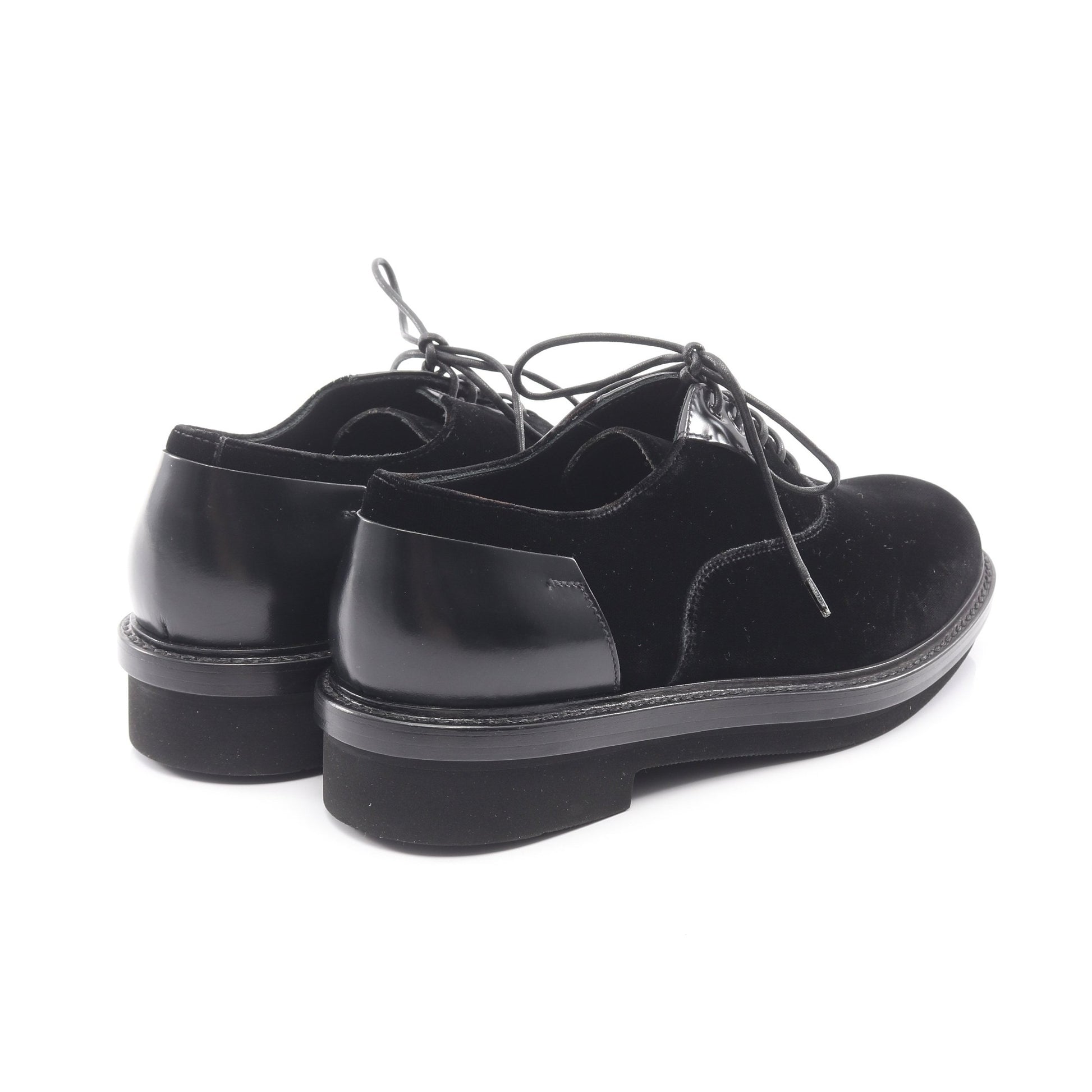 オックスフォードシューズ ドレスシューズ ベロア レザー ブラック エンポリオアルマーニ シューズ EMPORIO ARMANI