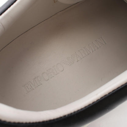 ローカットスニーカー レザー オフホワイト ブラック エンポリオアルマーニ シューズ EMPORIO ARMANI