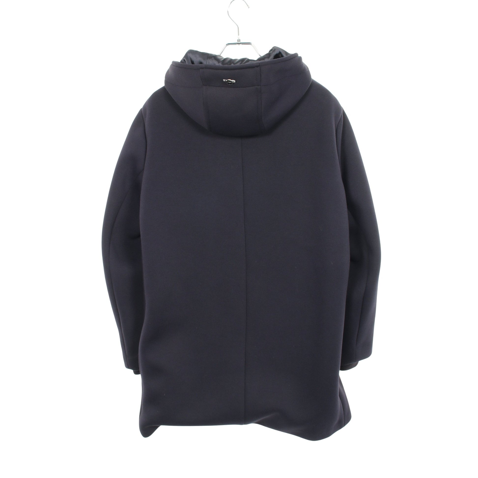 ロングジップパーカー フーデッド コート ネイビー エンポリオアルマーニ アウター EMPORIO ARMANI