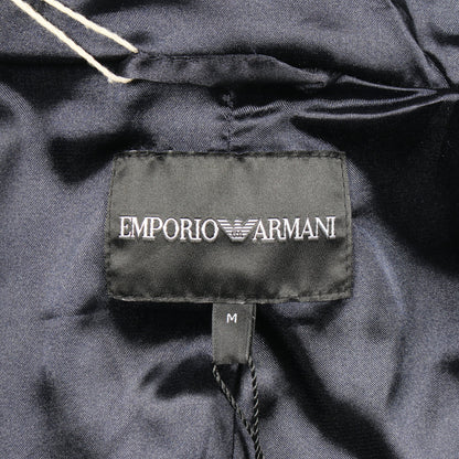 ロングジップパーカー フーデッド コート ネイビー エンポリオアルマーニ アウター EMPORIO ARMANI