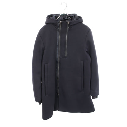 ロングジップパーカー フーデッド コート ネイビー エンポリオアルマーニ アウター EMPORIO ARMANI