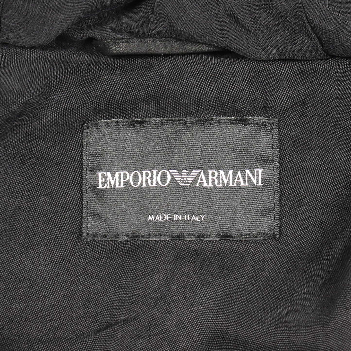 フーデッド レザージャケット ラムレザー ブラック エンポリオアルマーニ アウター EMPORIO ARMANI