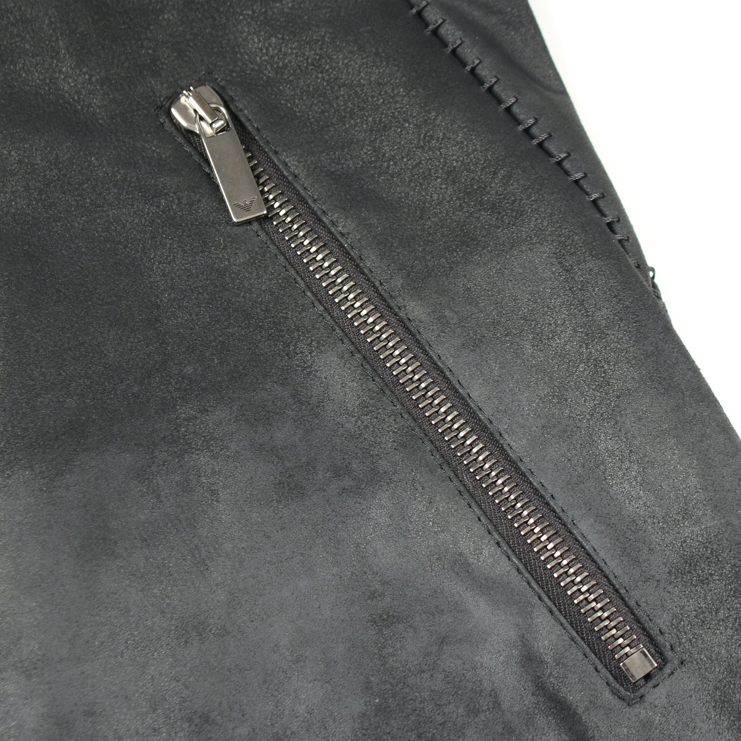 フーデッド レザージャケット ラムレザー ブラック エンポリオアルマーニ アウター EMPORIO ARMANI