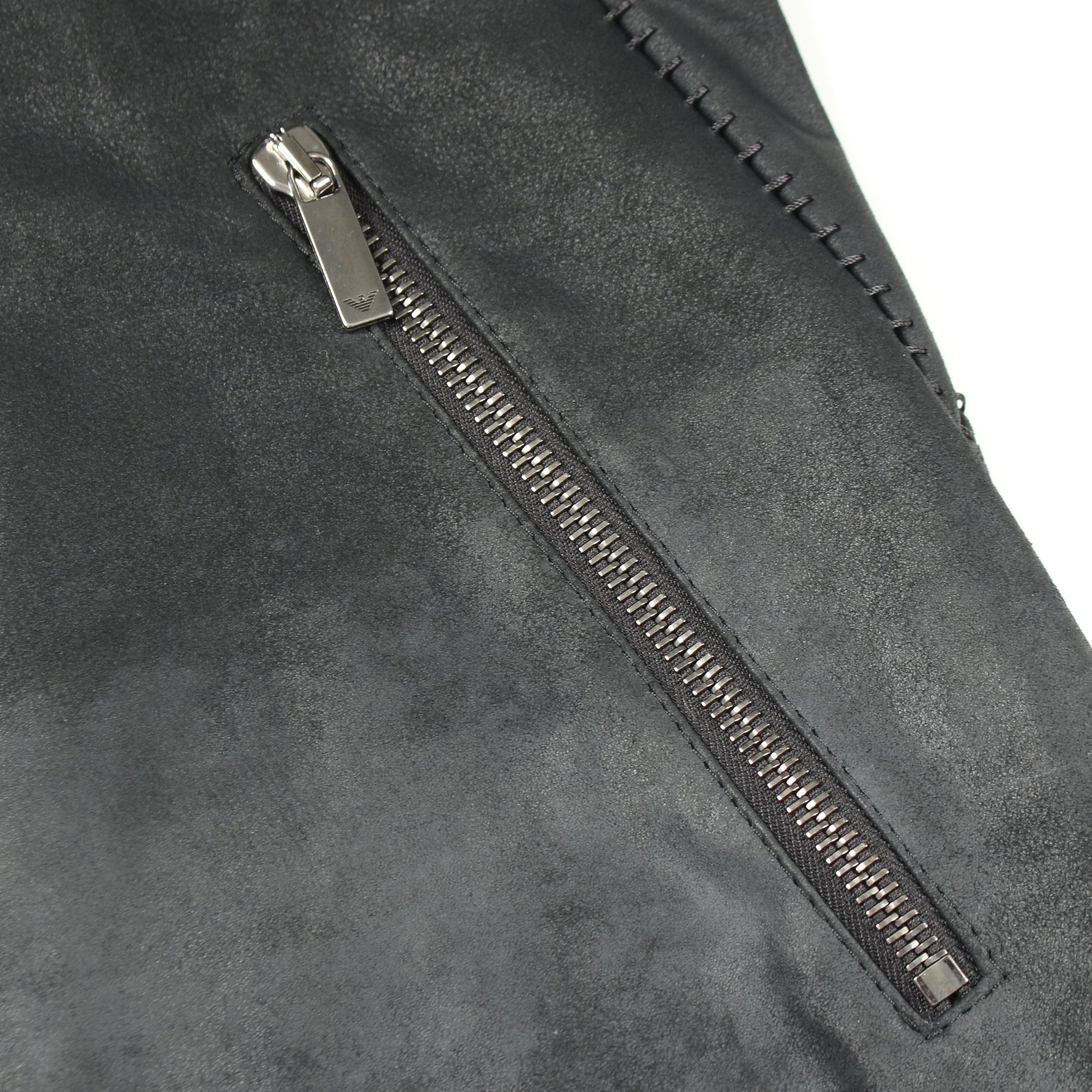 フーデッド レザージャケット ラムレザー ブラック エンポリオアルマーニ アウター EMPORIO ARMANI