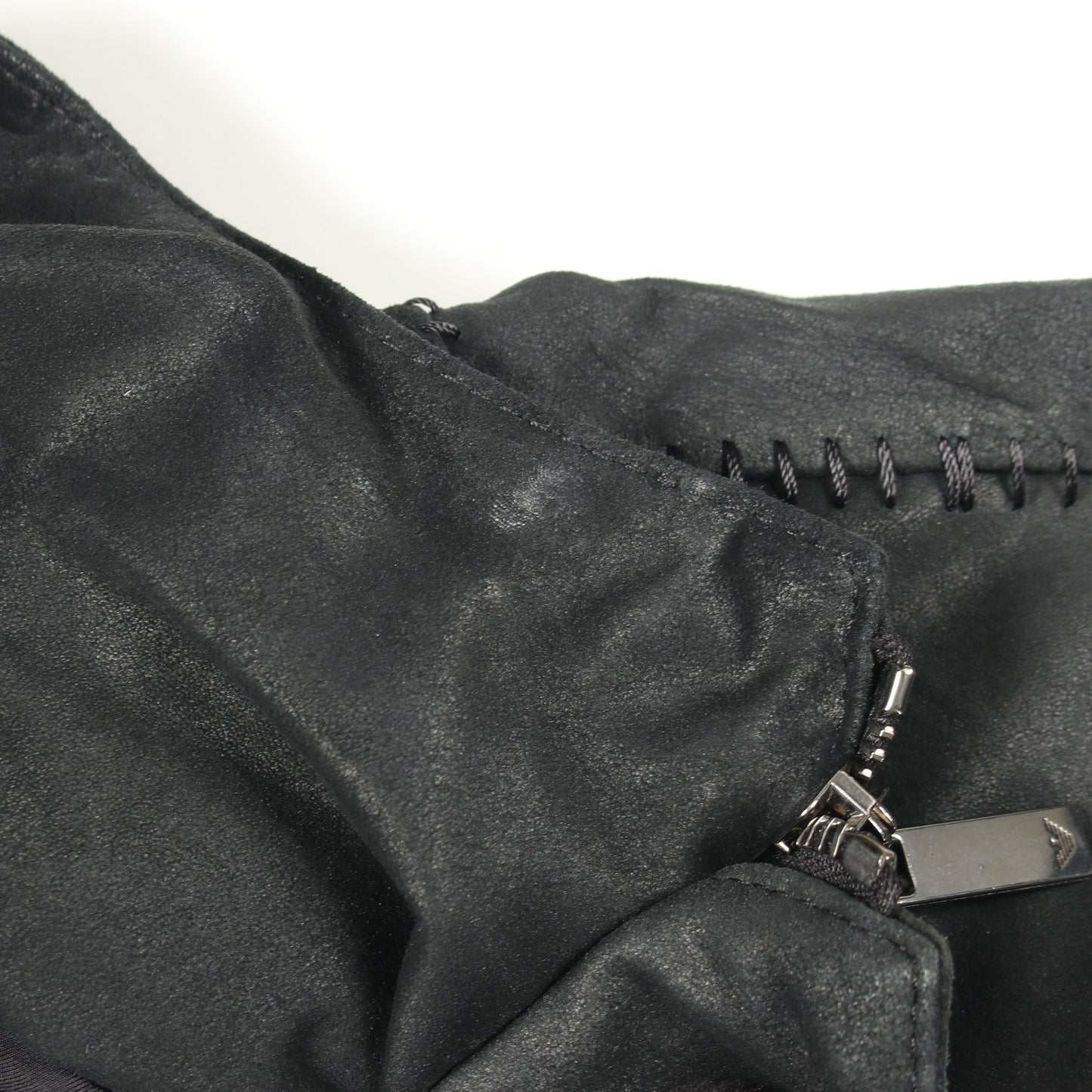 フーデッド レザージャケット ラムレザー ブラック エンポリオアルマーニ アウター EMPORIO ARMANI