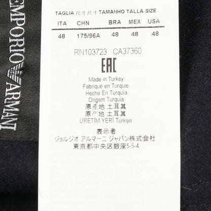 ファー付き ジャケット レザー ウール ネイビー ダークブラウン エンポリオアルマーニ アウター EMPORIO ARMANI