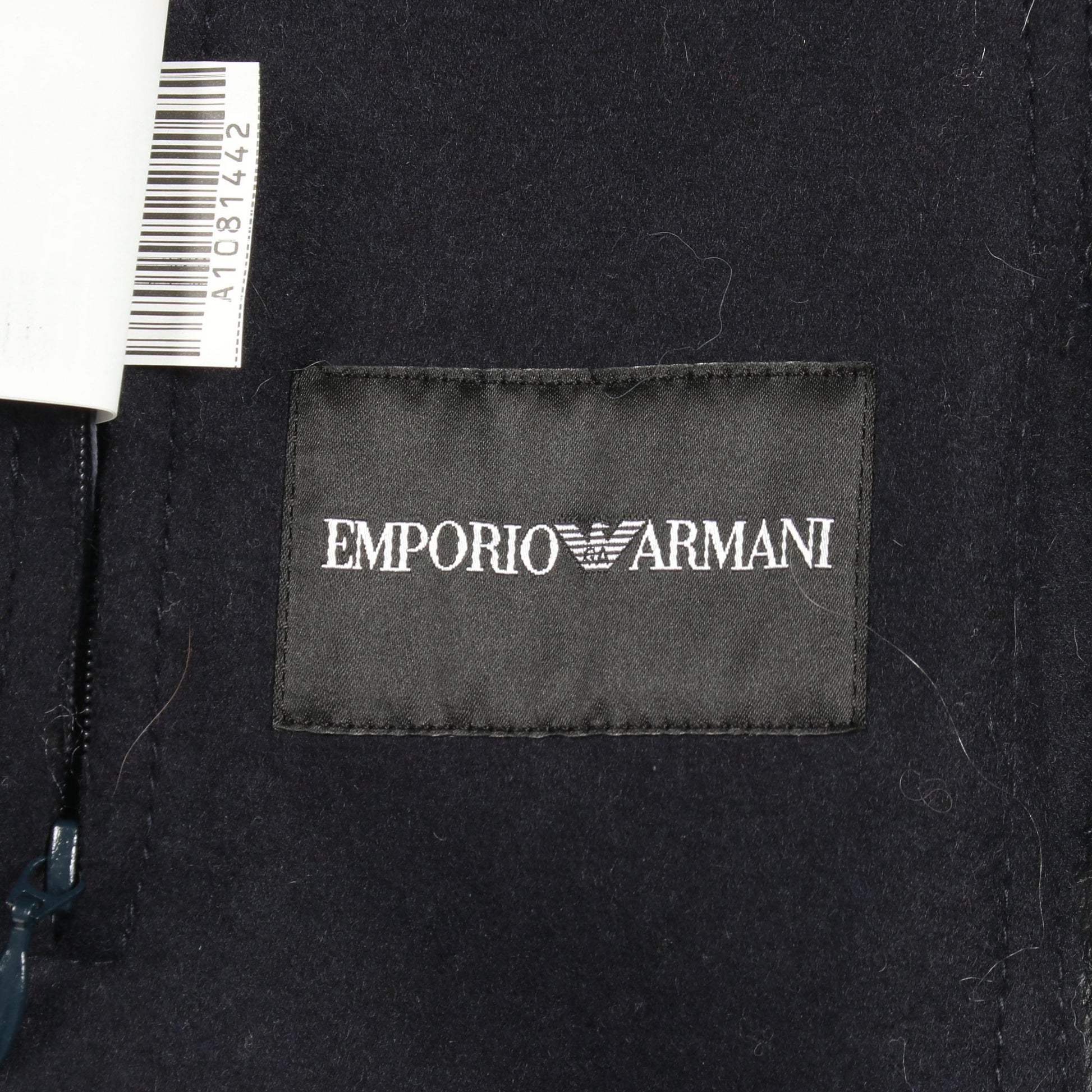 ファー付き ジャケット レザー ウール ネイビー ダークブラウン エンポリオアルマーニ アウター EMPORIO ARMANI