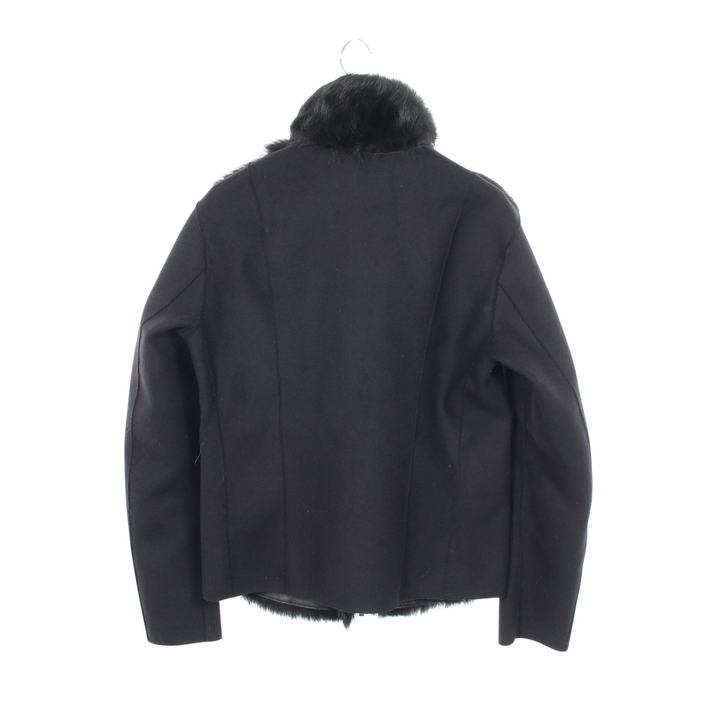 ファー付き ジャケット レザー ウール ネイビー ダークブラウン エンポリオアルマーニ アウター EMPORIO ARMANI