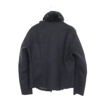 ファー付き ジャケット レザー ウール ネイビー ダークブラウン エンポリオアルマーニ アウター EMPORIO ARMANI