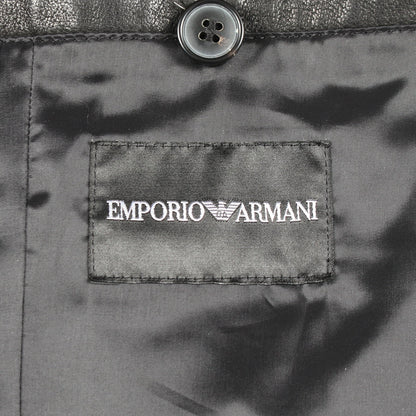 ハラコ切替 ニット ブルゾン ウール ハラコ ブラック エンポリオアルマーニ アウター EMPORIO ARMANI