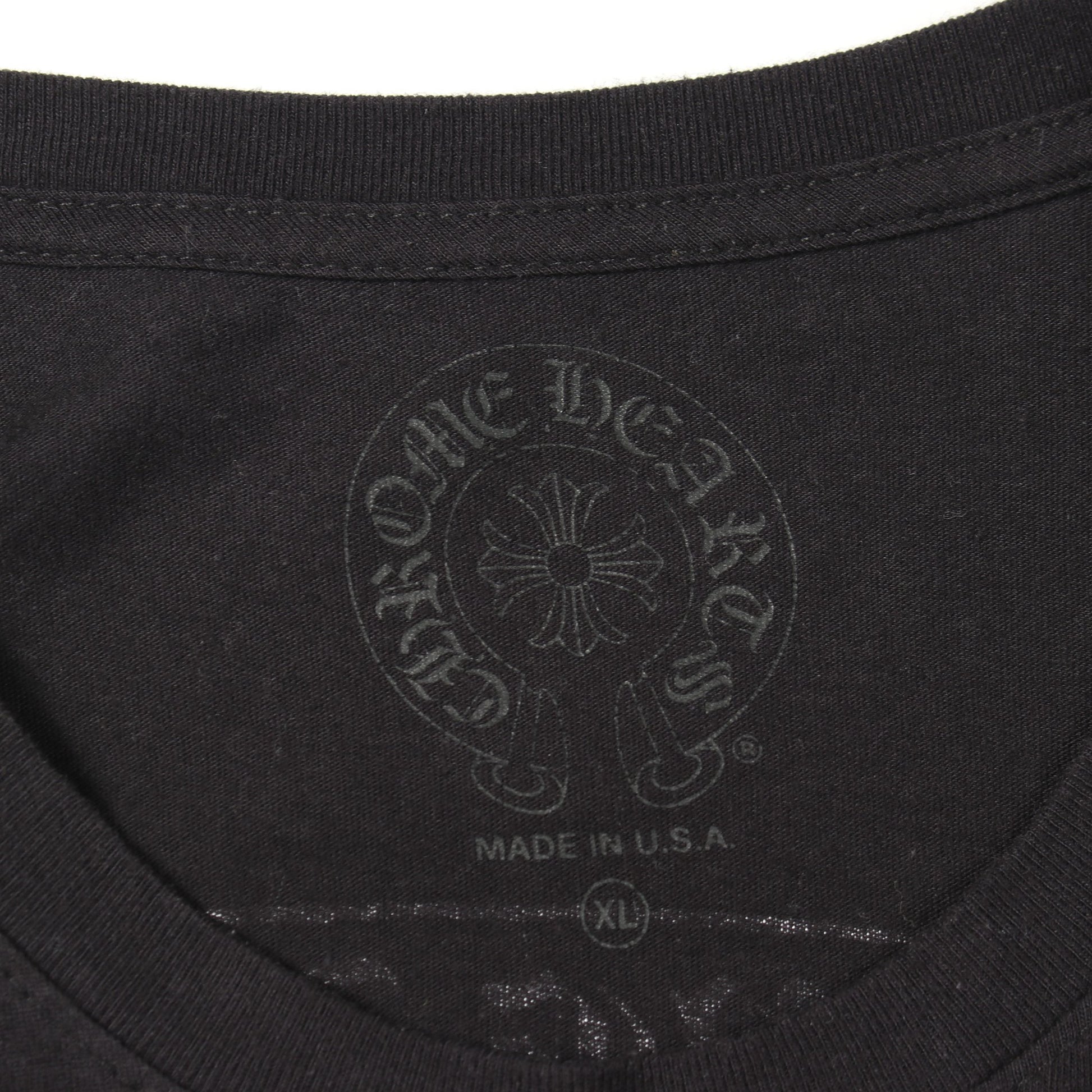 バックスクロール ロゴ 東京限定 半袖Tシャツ コットン ブラック クロムハーツ トップス Chrome Hearts