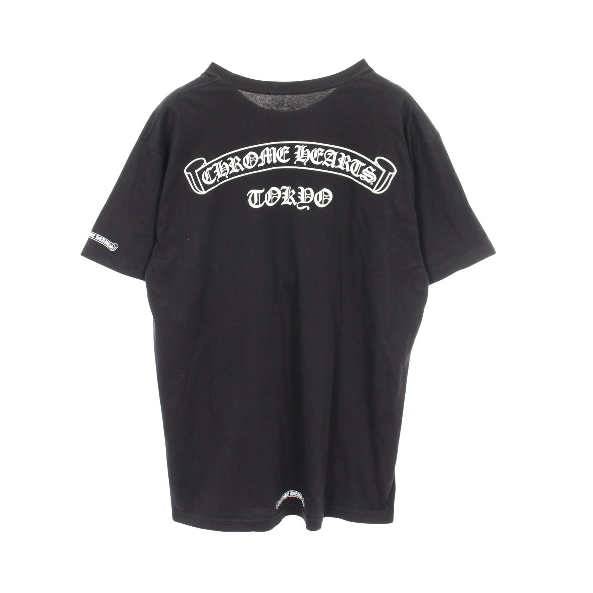 バックスクロール ロゴ 東京限定 半袖Tシャツ コットン ブラック クロムハーツ トップス Chrome Hearts