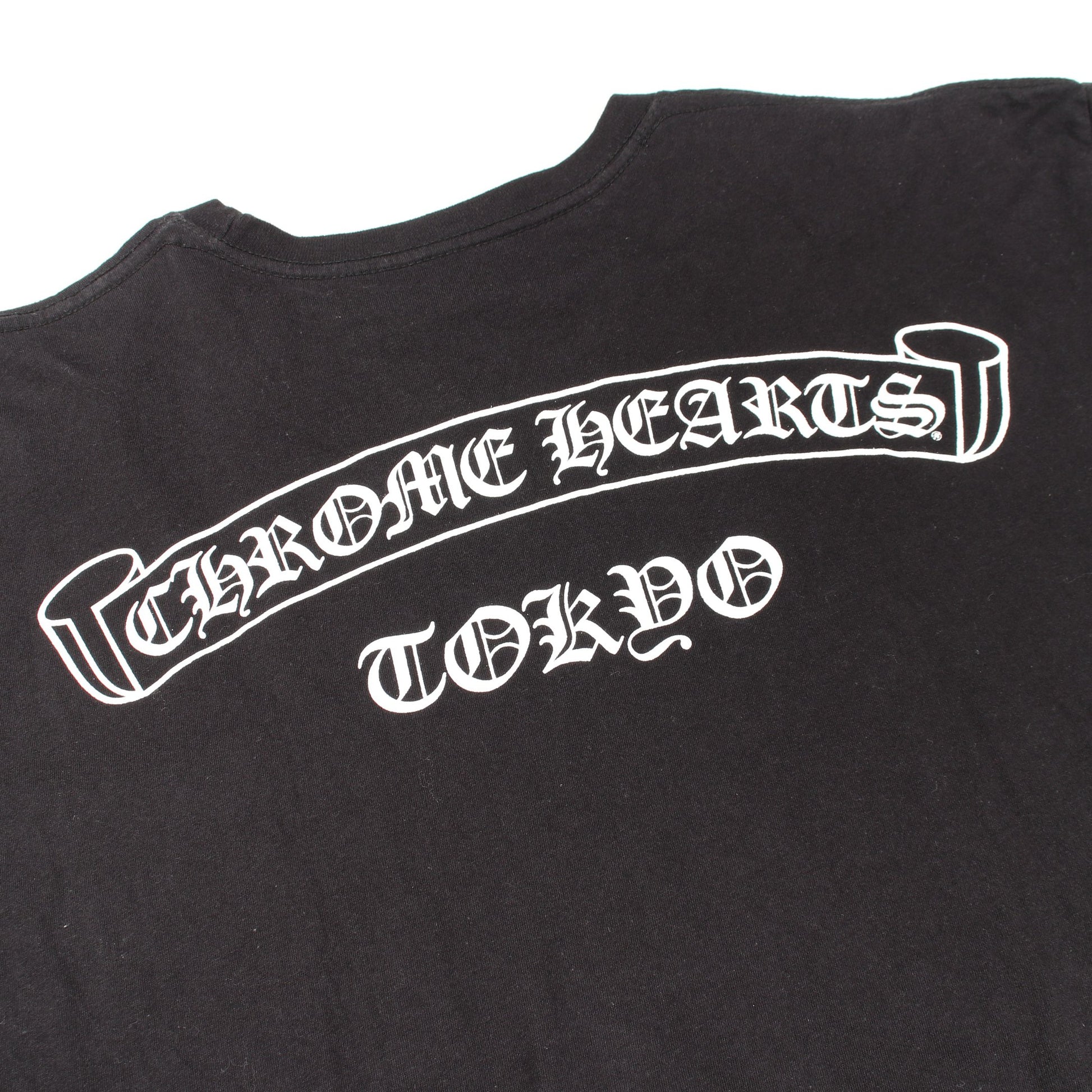 バックスクロール ロゴ 東京限定 半袖Tシャツ コットン ブラック クロムハーツ トップス Chrome Hearts