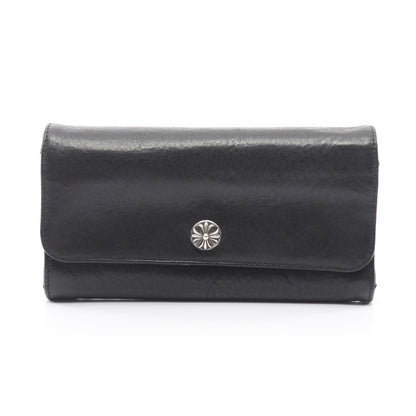 ジュディ クロスボタン 二つ折り長財布 レザー ブラック クロムハーツ 財布・小物 Chrome Hearts